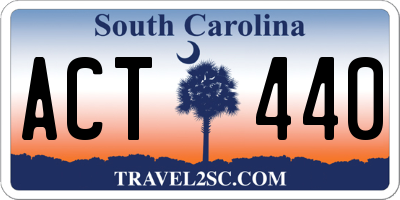 SC license plate ACT440