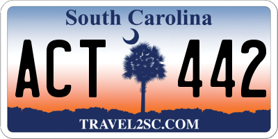 SC license plate ACT442