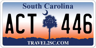 SC license plate ACT446