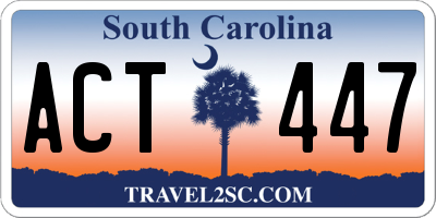 SC license plate ACT447