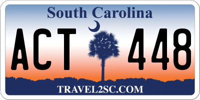 SC license plate ACT448