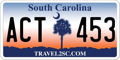 SC license plate ACT453