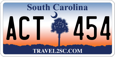 SC license plate ACT454