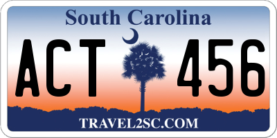 SC license plate ACT456
