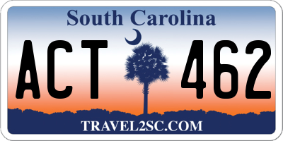 SC license plate ACT462