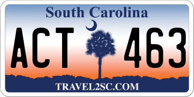 SC license plate ACT463