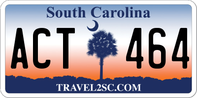 SC license plate ACT464