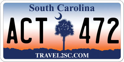 SC license plate ACT472