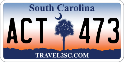 SC license plate ACT473