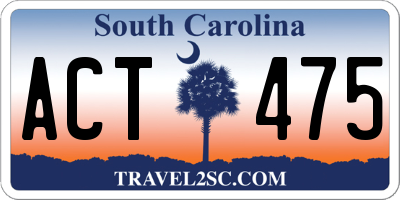 SC license plate ACT475