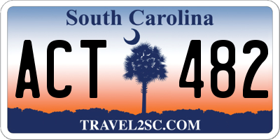 SC license plate ACT482