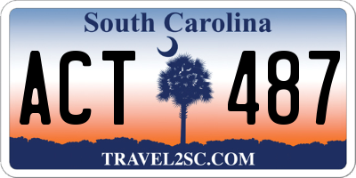SC license plate ACT487