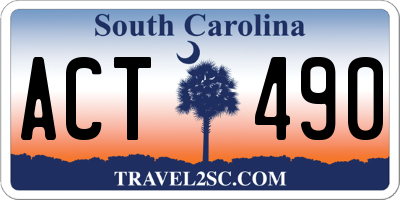 SC license plate ACT490