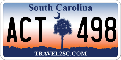 SC license plate ACT498