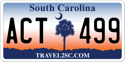 SC license plate ACT499