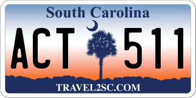 SC license plate ACT511