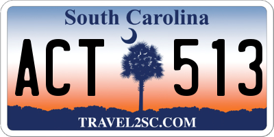 SC license plate ACT513