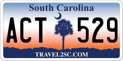 SC license plate ACT529