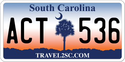 SC license plate ACT536