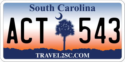 SC license plate ACT543