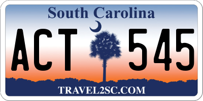 SC license plate ACT545