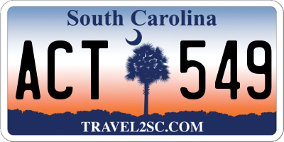 SC license plate ACT549