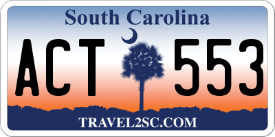 SC license plate ACT553