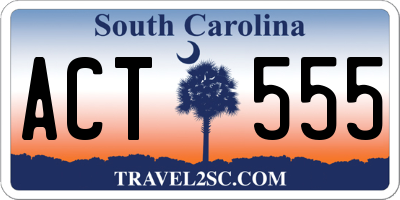 SC license plate ACT555