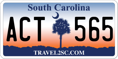 SC license plate ACT565