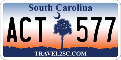 SC license plate ACT577
