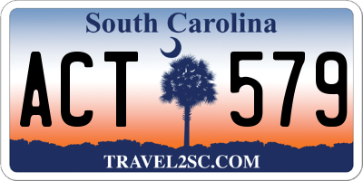 SC license plate ACT579