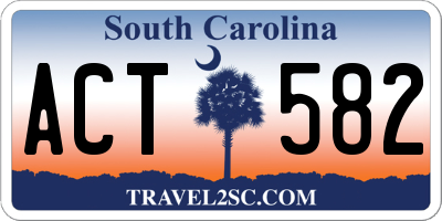 SC license plate ACT582