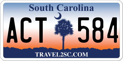 SC license plate ACT584