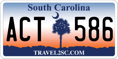 SC license plate ACT586