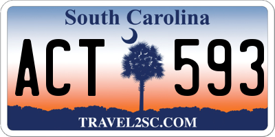 SC license plate ACT593