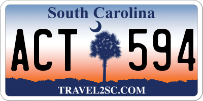 SC license plate ACT594