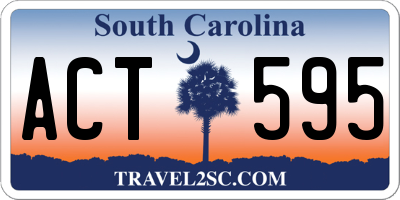 SC license plate ACT595