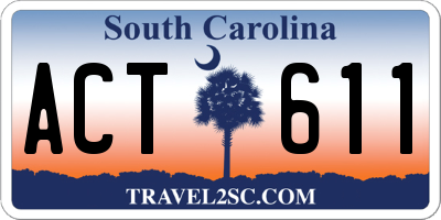 SC license plate ACT611