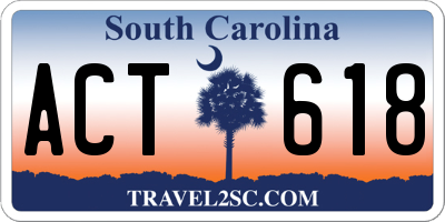 SC license plate ACT618