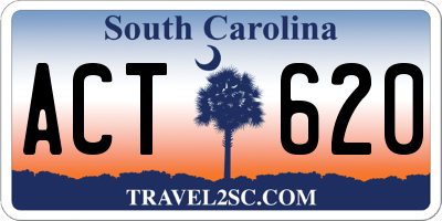 SC license plate ACT620