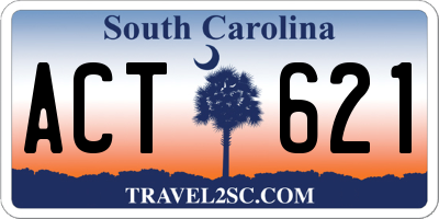 SC license plate ACT621