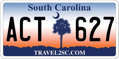 SC license plate ACT627