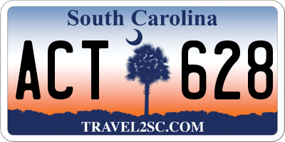 SC license plate ACT628