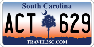 SC license plate ACT629