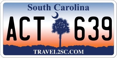SC license plate ACT639