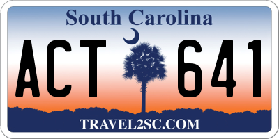 SC license plate ACT641