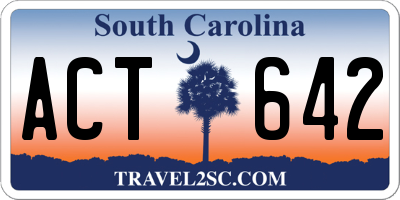 SC license plate ACT642