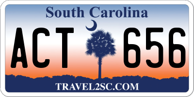 SC license plate ACT656