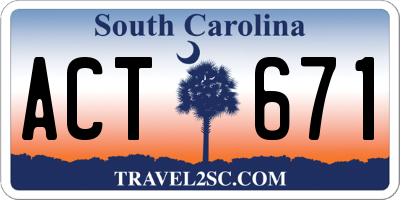 SC license plate ACT671