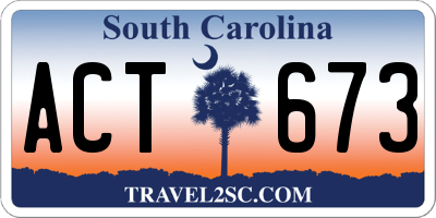SC license plate ACT673